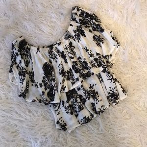 Flowy off the shoulder ruffle top